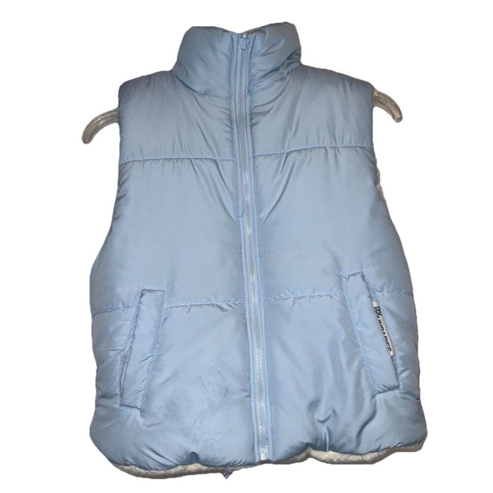 No Boundaries Women’s Light Blue & Sherpa Reversible Puffer Vest Sz XS(0-2) NEW